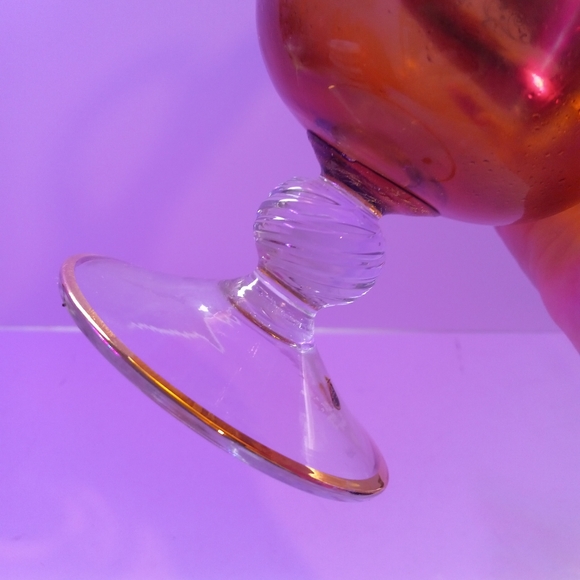 MCM Italian Etched gold Glass Decanter - Picture 13 of 16